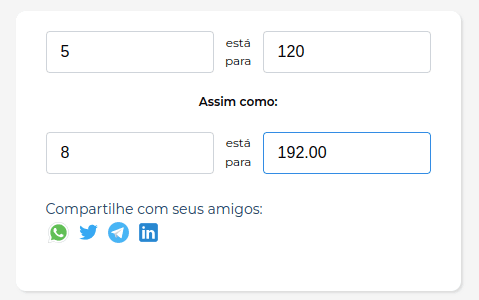 Exemplo 1 de uso de regra de 3 simples no geratudo